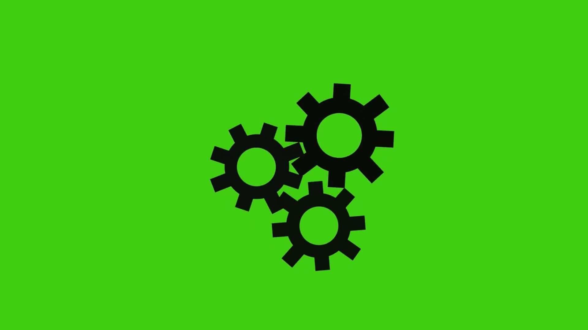 Rotating Gear Green Screen 24725603 Stock Video at Vecteezy