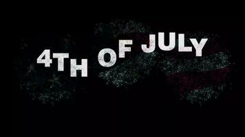 4:e av juli Amerika oberoende dag baner animering bakgrund video