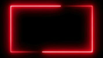 Red Neon frame background video