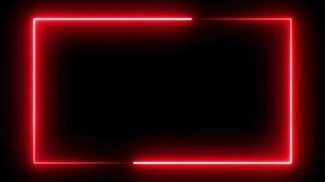 Red Neon frame background video