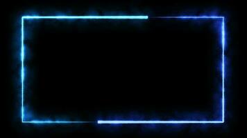 Blue Neon Fog Abstract Frame Background video