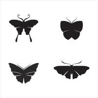 diseño de icono de mariposa de belleza vector