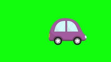 des gamins violet Couleur dessin animé jouet voiture vert écran animation vidéo video