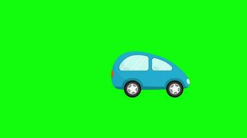 des gamins bleu Couleur dessin animé jouet voiture vert écran animation vidéo video