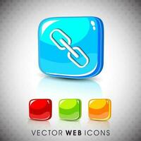 Glossy Web Icons. vector