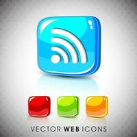 Glossy Web Icons. vector