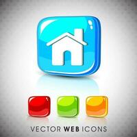 Glossy Web Icons. vector