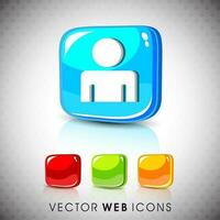 Glossy Web Icons. vector