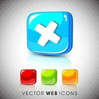 Glossy Web Icons. vector