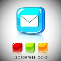 Glossy Web Icons. vector
