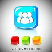 Glossy Web Icons. vector