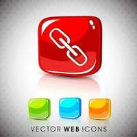 Glossy web icons vector