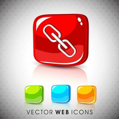 Glossy web icons