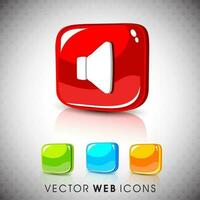 Glossy web icons vector