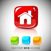 Glossy web icons vector