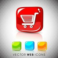 Glossy web icons vector