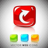 Glossy web icons vector