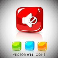 Glossy Web Icons vector