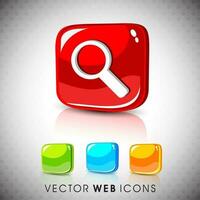 Glossy Web Icons vector