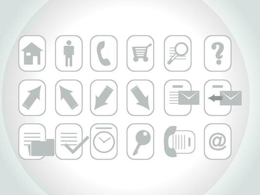 Web mail icons set for websites, web applications. email applications or server Icons.