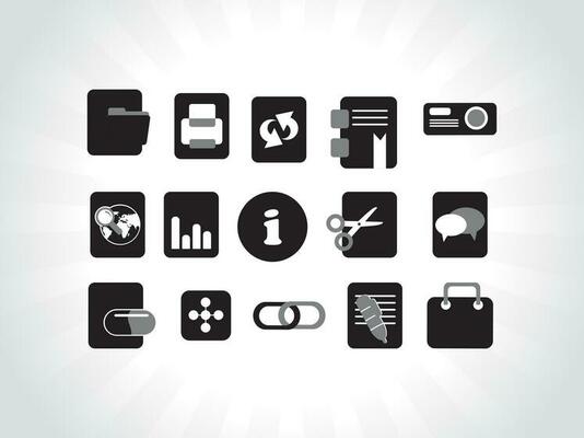 Web mail icons set for websites, web applications. email applications or server Icons.