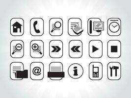 Web mail icons set for websites, web applications. email applications or server Icons. vector