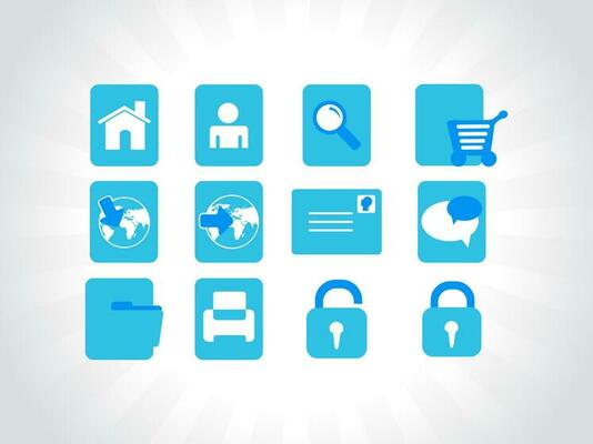 web mail icons set for websites, web applications. email applications or server Icons.