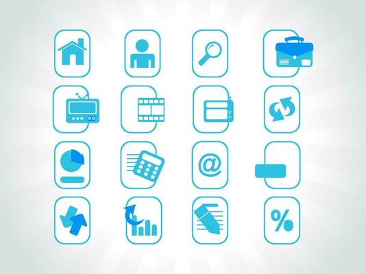 web mail icons set for websites, web applications. email applications or server Icons.