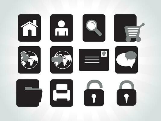 web mail icons set for websites, web applications. email applications or server Icons.