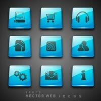 web mail icons set for websites, web applications. email applications or server Icons. vector