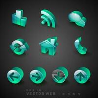 web mail icons set for websites, web applications. email applications or server Icons. vector