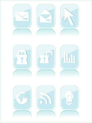 web mail icons set for websites, web applications. email applications or server Icons.