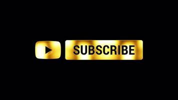 Loop Subscribe golden shine light motion effect animation video