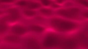 3D abstract digital technology animated water wave river red light on red background. video