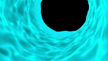 blue gradient stone tunnel animation on black background. video