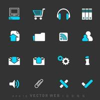 web mail icons set for websites, web applications. email applications or server Icons. vector