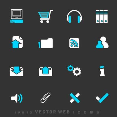 web mail icons set for websites, web applications. email applications or server Icons.