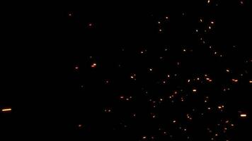 Loop glow fire particles animation abstract background video