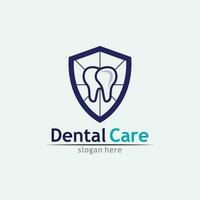 Ilustración de vector de plantilla de logotipo dental