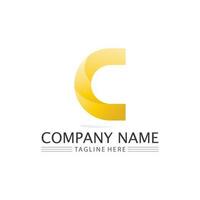 C logo for Vitamin and font C letter Identity and design business vector