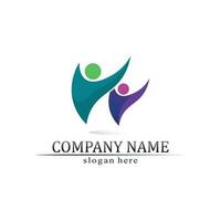 People logo, Team, Succes people work, Group and Community, Group Company and Business logo vector and design Care, Family icon Succes logo