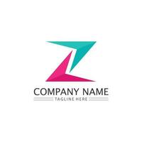 Z letter and font Z logo design vector identity illustration