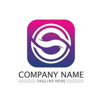 Business corporate letter S logo design vector. vector