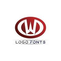 W Letter Logo Template vector