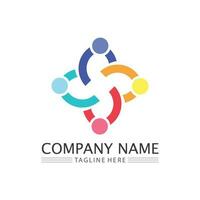 Community logo people work team and business vector logo and design group family