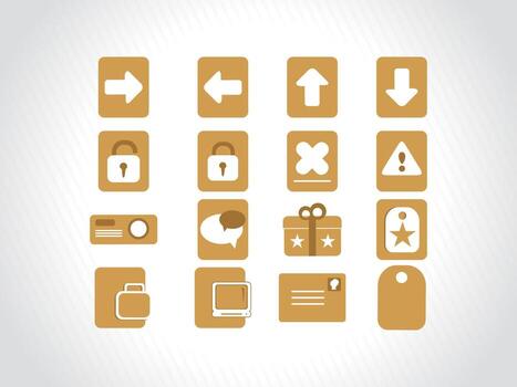 Button icon set vector