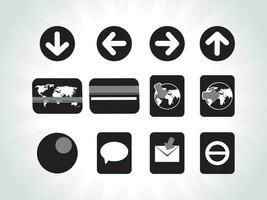 Button icon set vector