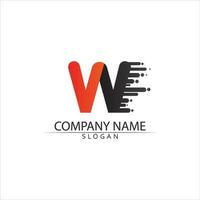 W Letter Logo Template vector