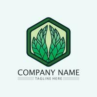 leaf logo design vector for nature symbol template editable,Green leaf logo ecology nature element vector icon.