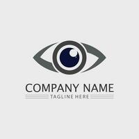 ojo y visión diseño cuidado vector logo icono